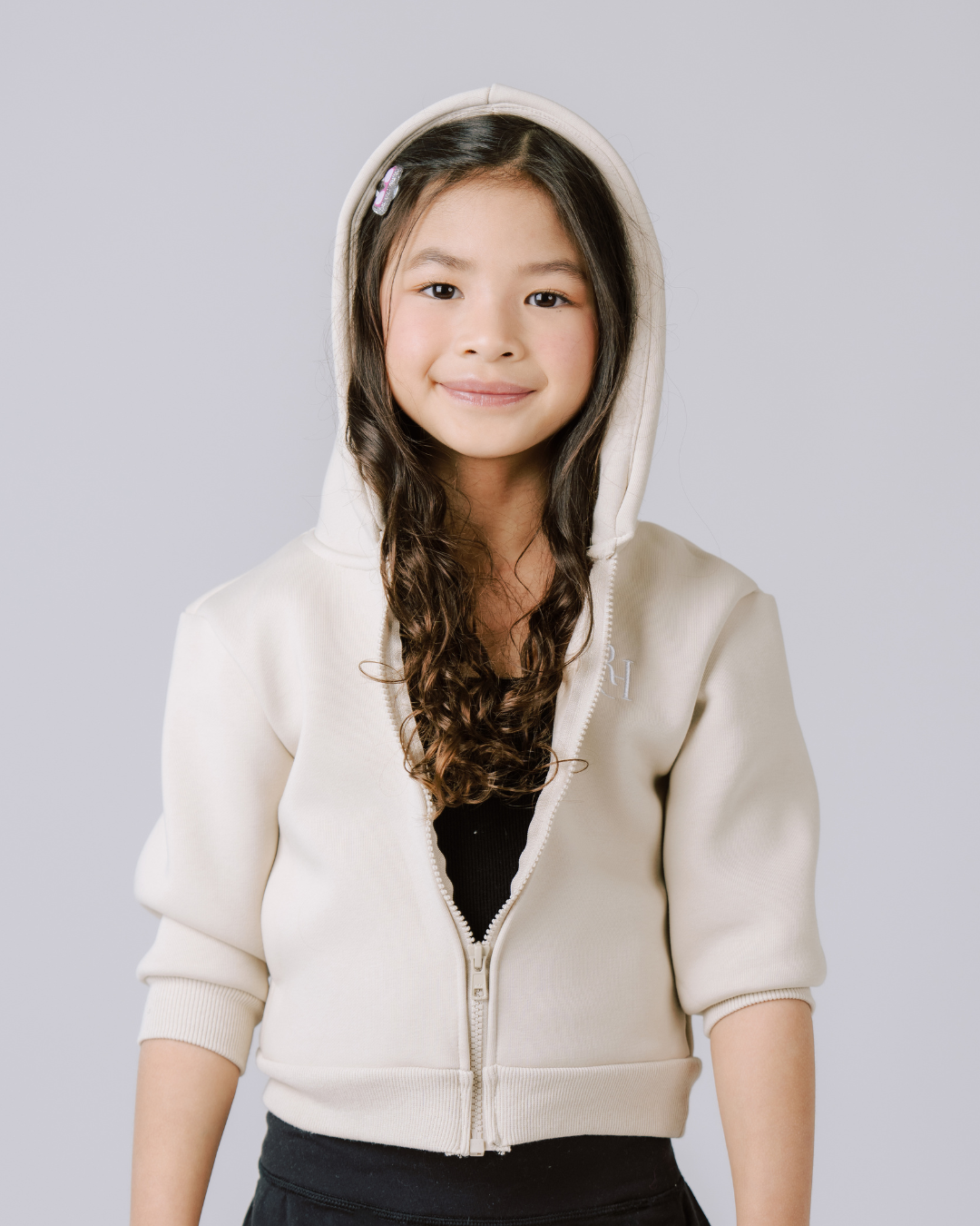 Kids & Toddlers Zip-Up Hoodie – Cream Salt Wind