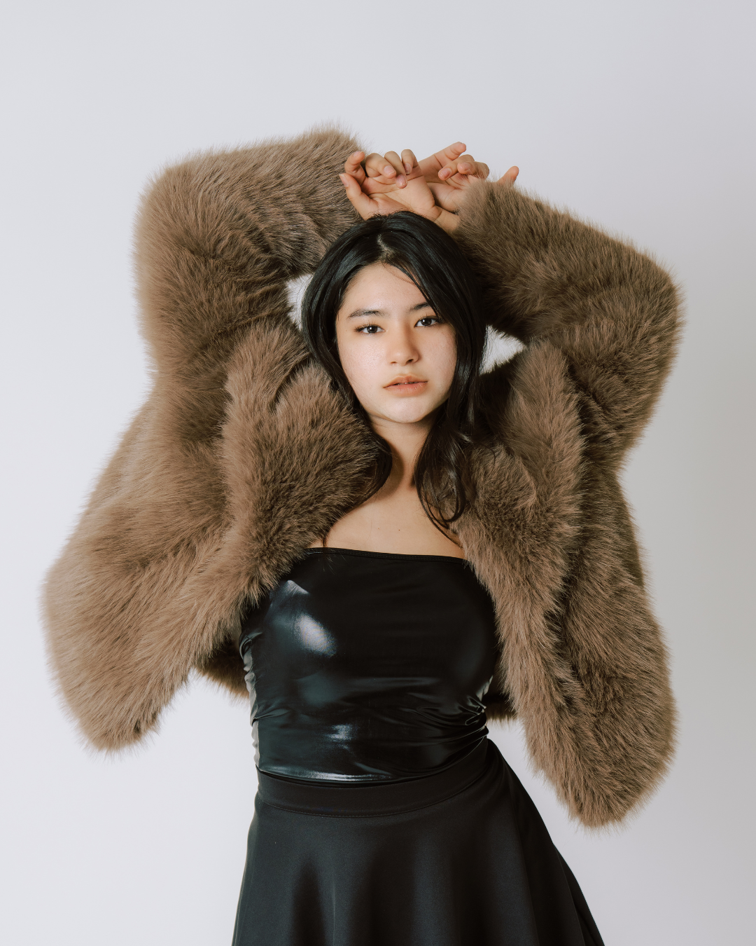 Faux Fur Coat – Cream Featherlight