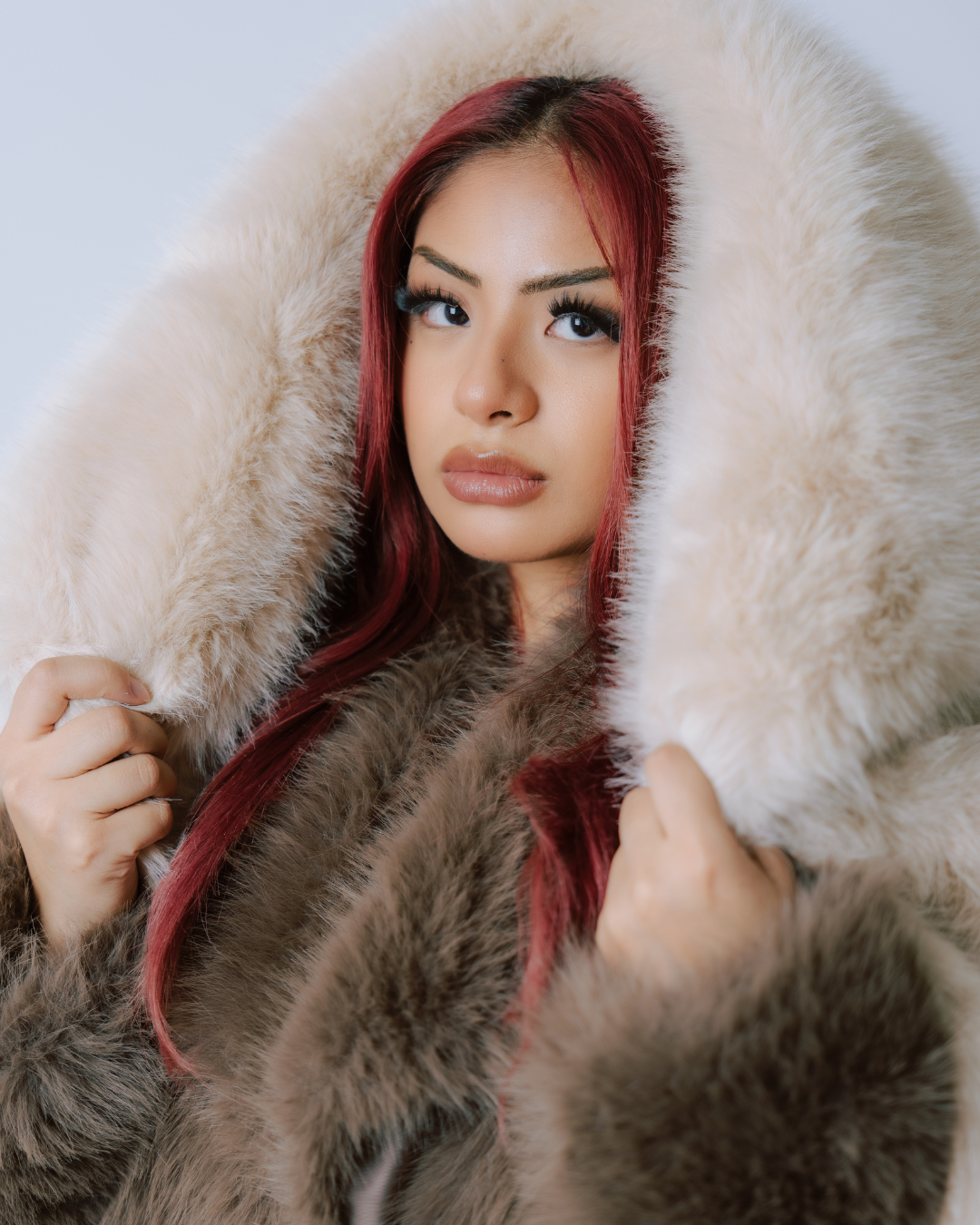 Faux Fur Coat – Cream Featherlight