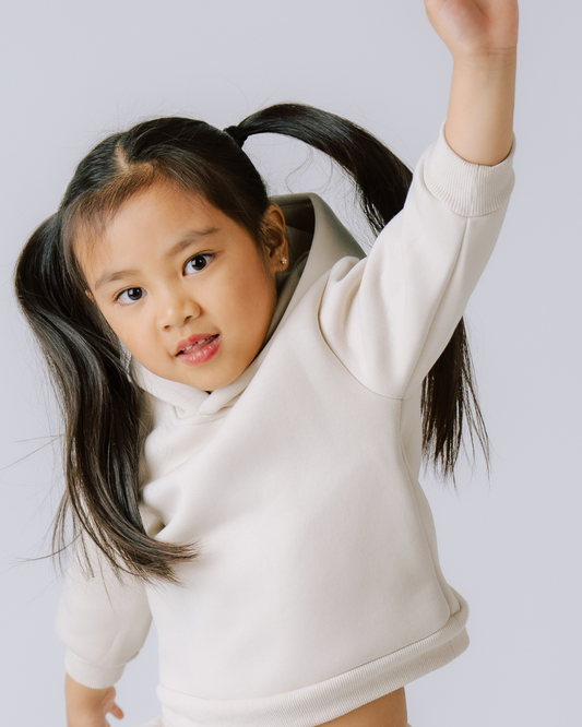 Kids & Toddler Hoodie – Cream Salt Wind