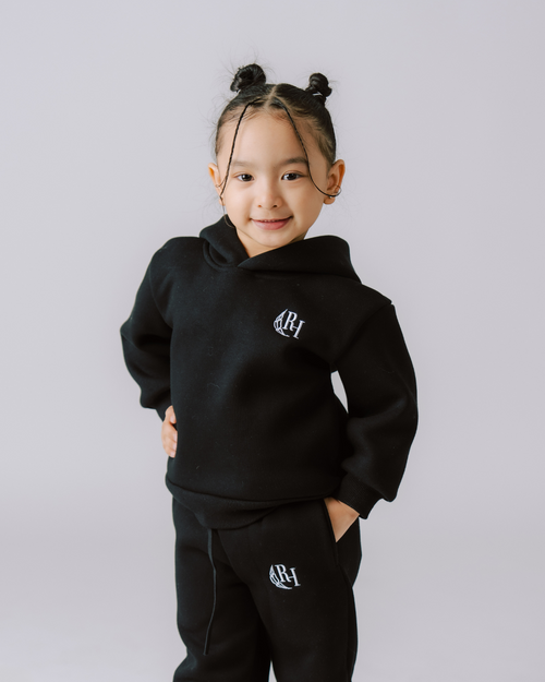 Black Smoke Cedar Hoodie - Kids