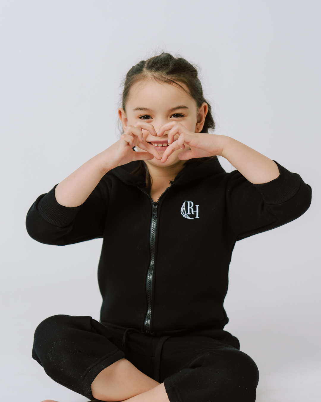 Kids & Toddlers Zip-Up Hoodie – Black Smoke Cedar