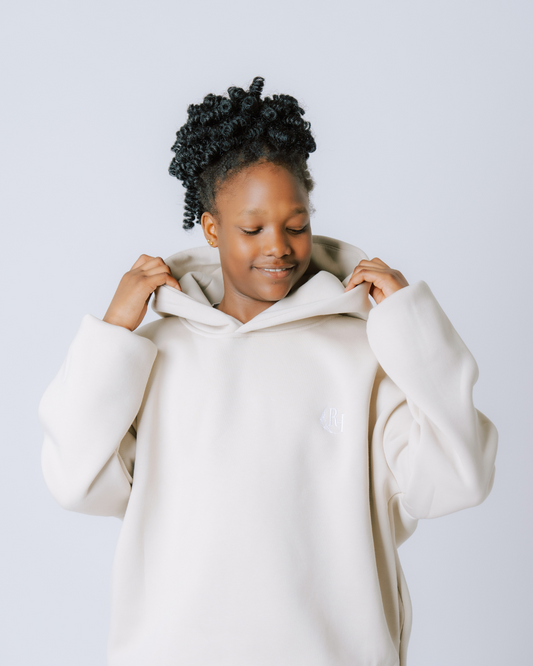 Youth Hoodie – Cream Salt Wind