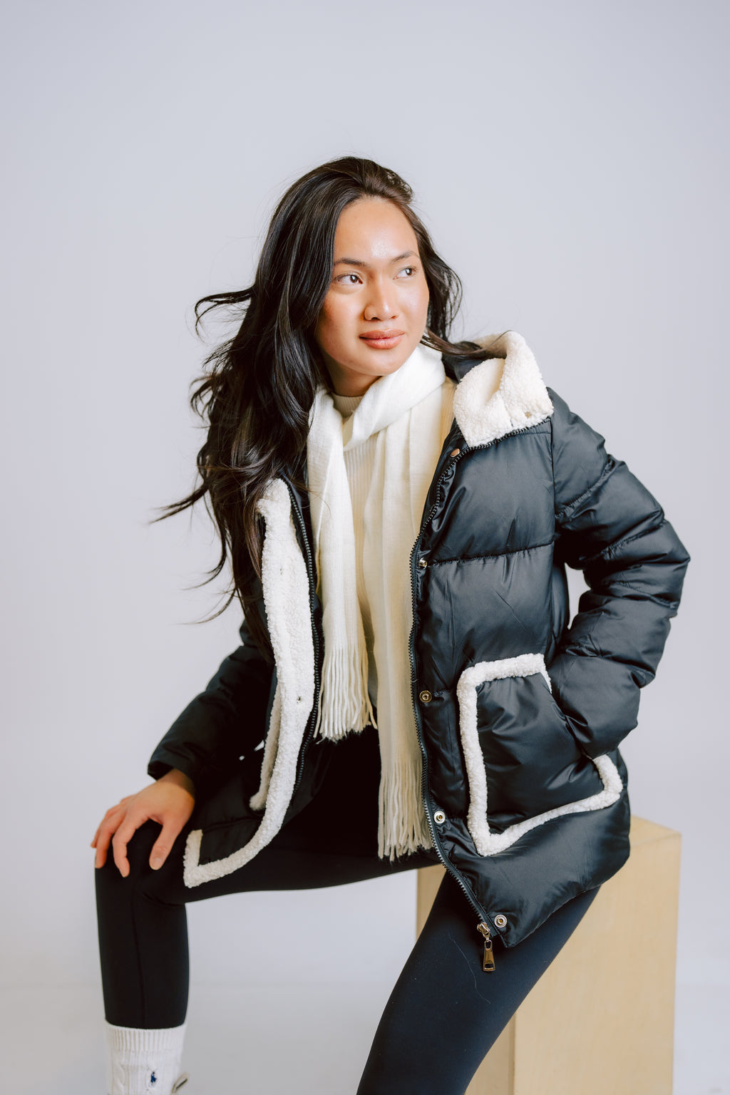 Black Frost Puffer Jacket - Women