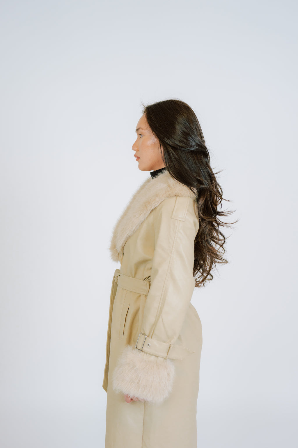 Winter Ivory Trench - Women