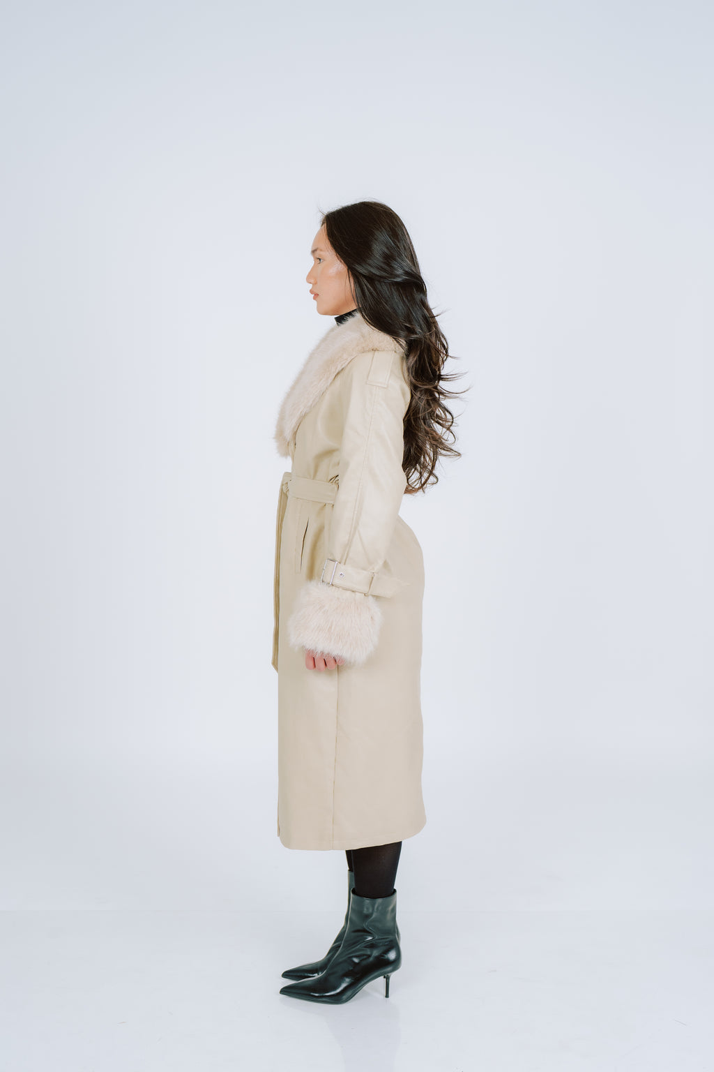 Winter Ivory Trench - Women