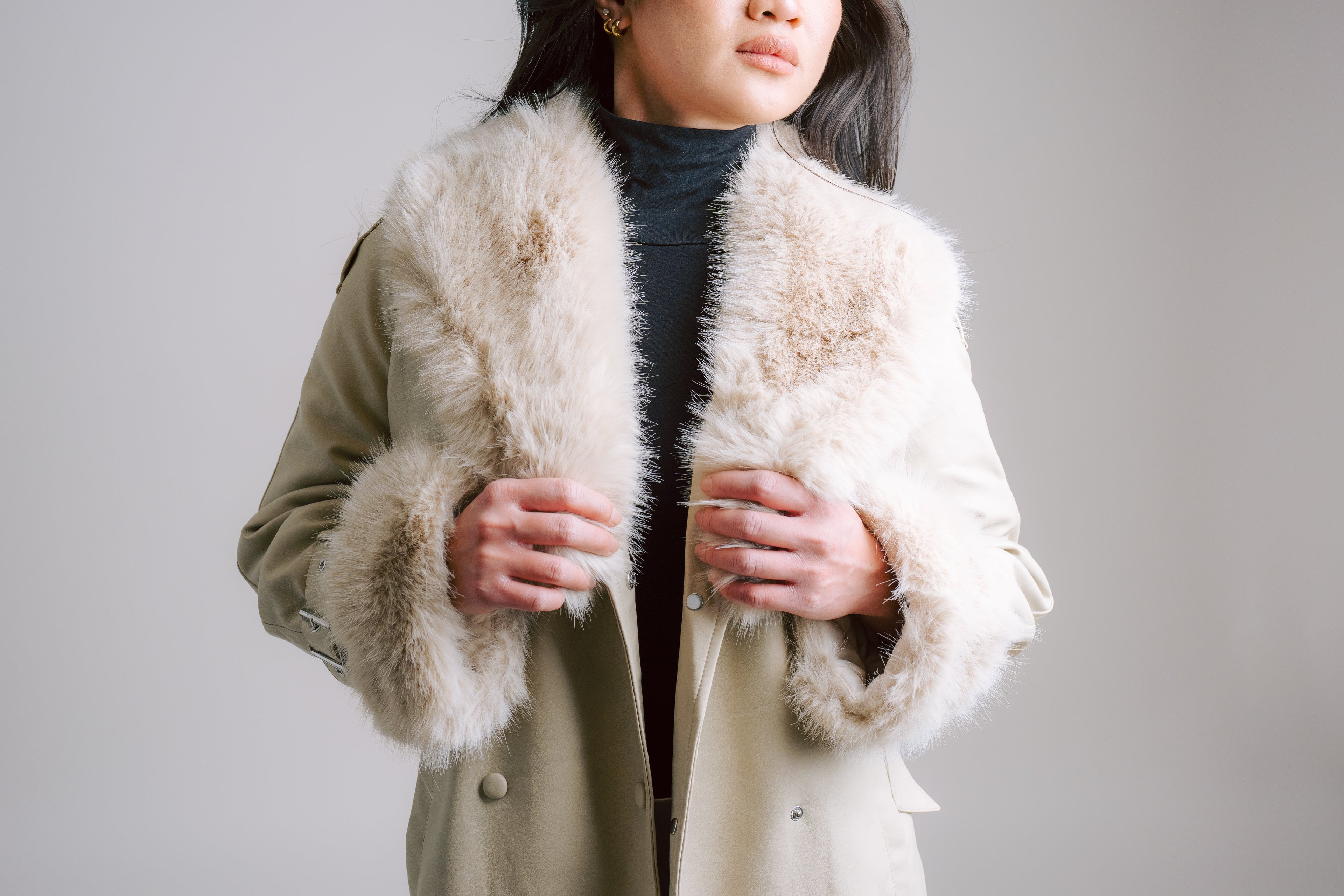 Winter Ivory Trench - Women