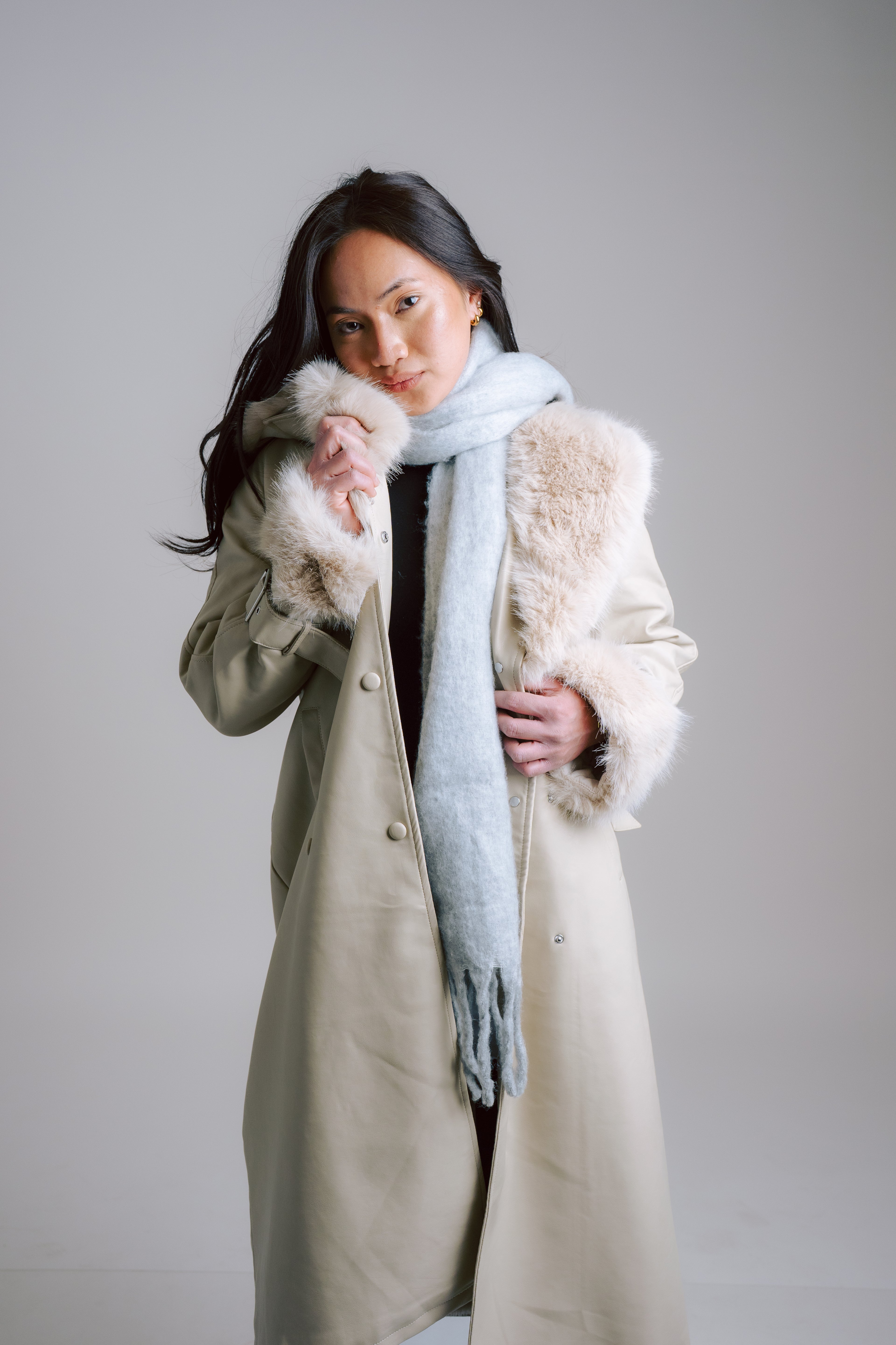 Winter Ivory Trench - Women