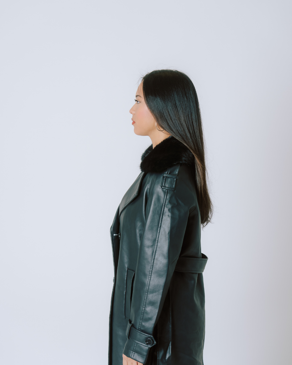 Mid Night Black Coat - Women