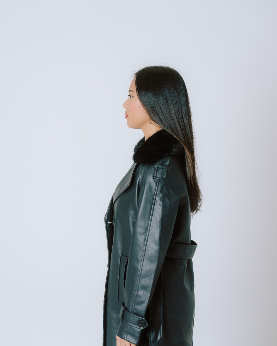 Mid Night Black Coat - Women